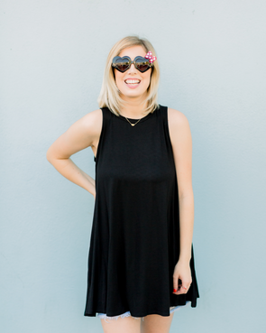 Truly Black Sleeveless Tunic